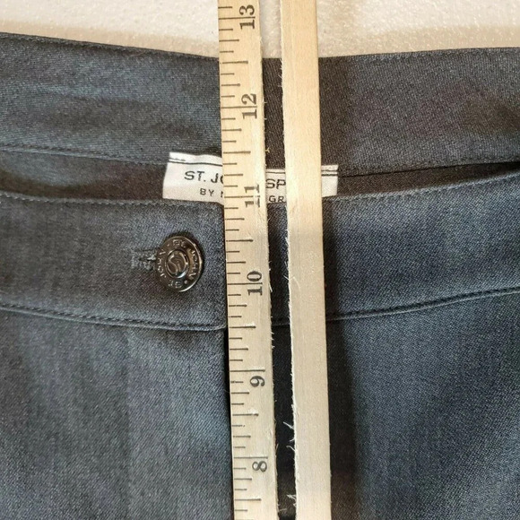 St. John Sport Women's Gray Zip Button Pants‎ Trousers with Stretch Size 12 - Picture 10 of 11